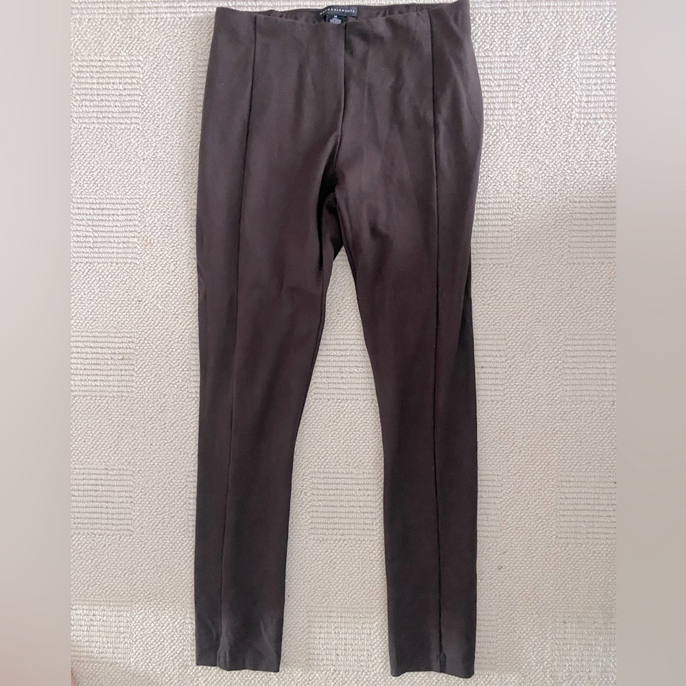 Grace Elements Size M Dark Brown Fitted Dress Pants in Rayon Poly Spandex Blend